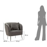 Mauro Ferretti Siv žameten fotelj Silvery – | Shoptok.si