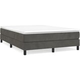 The Living Store Posteljni okvir temno siv 140x190 cm žamet - Box Spring Posteljni Okvir, (21488362) | Shoptok.si