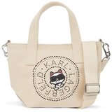 Karl Lagerfeld Ročna torbica 'Ikon' mornarska / volneno bela | Shoptok.si