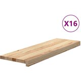  Podloge za stopnice 16 kosov 80x25x2 cm trdna hrastovina | Shoptok.si