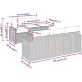 vidaXL Vrtna sedežna garnitura 6-delna z blazinami siv poli ratan | Shoptok.si