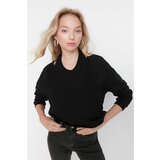 Trendyol Black Collar Detailed Raised Knitted Sweatshirt | Shoptok.si