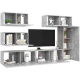  6-dijelni set TV ormarića siva boja betona konstruirano drvo | shoptok.hr