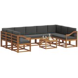  Set vanjskih sofa 10 kom. Prirodna i antracit | shoptok.hr