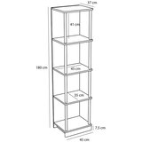 Hübsch Regal u dekoru hrasta u prirodnoj boji 45x180x37 cm Noblesse – | shoptok.hr
