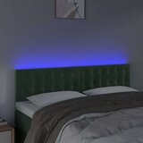  LED posteljno vzglavje temno zeleno 144x5x78/88 cm žamet | Shoptok.si