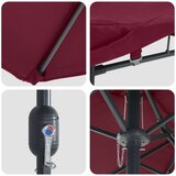  Vrtni suncobran Bordeaux Crvena 385 x 209 x 244 cm Poliester | shoptok.hr
