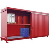 eurokraft pro Regalni kontejner za nevarne snovi, za št. cistern IBC KTC 8 x 1000 l, rdeča | Shoptok.si