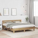  Krevetna konstrukcija Umjetnički hrast 203 x 185 x 70 cm | shoptok.hr