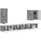  Set zidnog ormarića za TV Zidne 6 pcs Betonski sivi | shoptok.hr