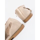 GOODIN Gold openwork sandals on a flat sole | ePonuda.com