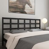  Uzglavlje za krevet crni 205,5 x 4 x 100 cm od masivne borovine | Eponuda.com