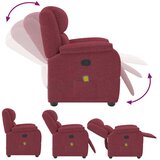  Masažni naslonjač od tkanine crvena boja vina | shoptok.hr