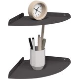  Kutna flota polica s policom 2 pcs Crna 24 x 24 x 2 cm | shoptok.hr