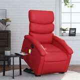 Maison Chic masažni naslanjač - Relax naslanjač s funkcijo vstajanja rdeče umetno usnje, (22061570) | Shoptok.si