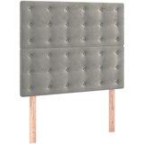 Box spring krevet s madracem svjetlosivi 90x190 cm baršunasti | shoptok.hr