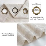TOPFINEL 2x 240×140cm Polprosojne lanene zavese z rinkami | Shoptok.si