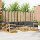  Set vanjskih sofa 10 kom. Bijela i Antracit Poliester | Eponuda.com