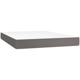 vidaXL Krevet s oprugama i madracem sivi 140x190 cm od umjetne kože | shoptok.hr