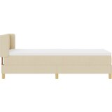  Krevet s podnicom i madracem krem 80x200 cm tkanina | shoptok.hr