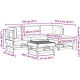  Set lounge namještaja za vrt 15 pcs Voštanosmeđa | shoptok.hr