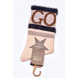 Kesi Women's Cotton Socks GO-GO With Fur COSAS Beige Cene