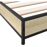  Okvir kreveta boja hrasta 120x200 cm konstruirano drvo i metal | shoptok.hr