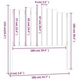  Uzglavlje za krevet sivo 106 x 4 x 110 cm od masivne borovine | shoptok.hr