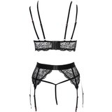 Abierta Fina - Trio donjeg rublja od čipke (crno) - M | shoptok.hr