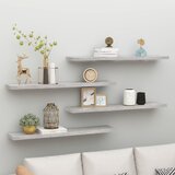 vidaXL Plutajuće zidne police 4 kom boja betona 120x23,5x3,8 cm MDF Cijene