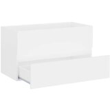 Ormarić Omarica za umivalnik z vgradnim umivalnikom bela iverna plošča | Shoptok.si