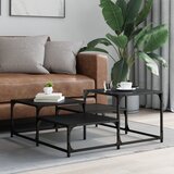  Stolić za kavu crni 87,5x87,5x40 cm od konstruiranog drva | Eponuda.com