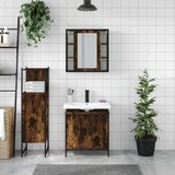  3-dijelni set kupaonskih ormarića boja dimljenog hrasta drveni | shoptok.hr