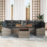  Sjedeća garnitura za vrt s pohranom 8 pcs Siva | shoptok.hr