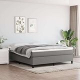  Box spring postelja z vzmetnico temno siva 160x200 cm blago, (20726074) Cene