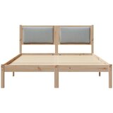  Krevetna konstrukcija s uzglavljem Svijetlo siva 135 x 190 cm | shoptok.hr