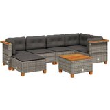  The Living Store Vrtna sedežna garnitura 7-delna z blazinami siv poli ratan - Vrtna Sedežna Garniture, (21455419) | Shoptok.si