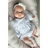 Jamiks Otroška bombažna obleka bela barva | Shoptok.si