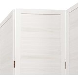  Sobna pregrada s 6 panela retro bijela od masivnog drva paulovnije 40 x 200 cm | shoptok.hr