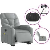  Električni masažni naslonjač na podizanje tkanina svjetlosivi | shoptok.hr