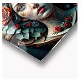 WALLXPERT dekorativna slika girl & roses 25 x 25
