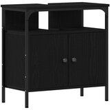  Set kupaonskog namještaja od 4 dijela crni hrast konstruirano drvo | shoptok.hr