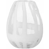 Bloomingville Bela steklena ročno izdelana vaza (višina 18 cm) Cosmin –