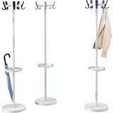 eurokraft pro Garderobno stojalo s 5 kljukicami, višina 1680 mm, Ø 350 mm, srebrne kljukice | Shoptok.si