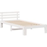  Krevet od Drva Bijeli Drvo 100 x 200 cm Minimalistički Krevet | shoptok.hr