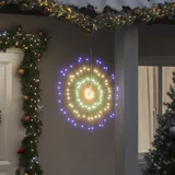 vidaXL Božične zvezdne lučke 140 LED lučk 8 kosov večbarvne 17 cm