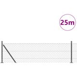  Ograde od lanca s betonskom podlogom 25 x 0,4 m Siva Mreža | shoptok.hr