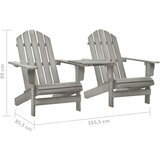  Vrtne stolice Adirondack sa stolićem od masivne jelovine sive | shoptok.hr