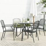Maison Chic Vrtni stoli - Stol za vrt 5 kosov antracit prašno barvano jeklo JS1684, (21878149) | Shoptok.si