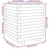  Vrtno cvetlično korito 40x40x49,5 cm trden les douglas | Shoptok.si